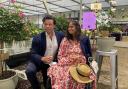 Dame Deborah James, with her husband Sebastien Bowen, during a private tour at the Chelsea Flower Show in May. Picture: PA