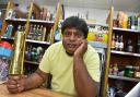 Dilan Mendis, the owner of Bath Wines, chased away two would-be robbers from his shop. All photos: SWNS