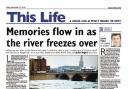 Memories flow in as the river freezes over