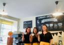 SunBeans Cafe staff (L-R) Michelle Jenkins, Claire Dockerill and Christina Evans. Photo: SunBeans