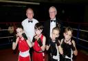 Remarkable: two sets of twins, all ten and who share the same birthday, take part in boxing event at Tylorstown ABC.