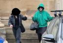 COURT: Lucy Tull leaving Worcester Crown Court with a supporter