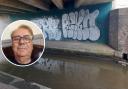 Tom Neale says the graffiti on the canal under the Bilford Road bridge was reported to police