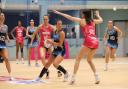 – Severn Stars attacker Jess Shaw (in blue kit) in possession looking to pass the ball
