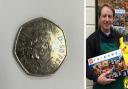COIN: A city centre business was shocked to receive its first King Charles III 50p coin.