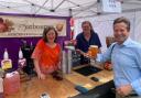 CHEERS: Nigel Huddleston with a Worcestershire wide cider company who had sold drinks across the weekend.