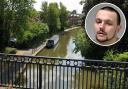 CHASE: Scott jumped into the canal to try and escape police