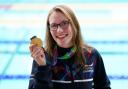 Rebecca Redfern with her gold medal from the Para Swimming World Championships