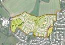 PLAN: The layout for the proposed 130 homes off Dilmore Lane and Suffolk Way in Fernhill Heath