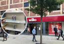 CLEARED: Wilko in Worcester High Street has proved a popular destination for shoppers after the big announcement with some shelves cleared of products