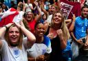 Fans watching England's semi-final win over Australia on Wednesday