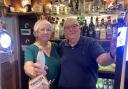 COMMUNITY: Anne McKeever and husband Jim McKeever behind the bar at The Winning Post in Pope Iron Road, Barbourne, Worcester
