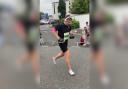 SHOELESS: Harry Church ran 4k in just his socks during the Worcester 10k.
