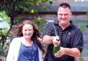 LOVELY BUBBLY: Dianh and Darren Lloyd celebrate after Cher’s debut single Swagger Jagger stormed to the top of the chart. 31333402