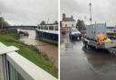 STORM: Surface water is being removed with floods in a county town.