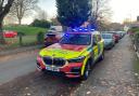 RESPONSE: Police and ambulance crews attended the incident in Stanley Road in Worcester near Stanley Road Primary School