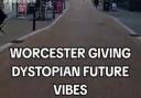 DYSTOPIAN: A siren and announcement was heard in Worcester city centre