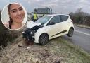 LUCKY: Abbie Leather was lucky to survive the crash on the A44 at Cotheridge