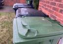 A sprinkle of snow had fallen onto some residents bins in Warndon.