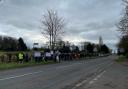 Villagers take to Kempsey's roads to protest plans to build 140 new homes in the village