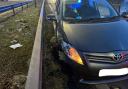 CRASH: The driver walked off in lane 3 of the M5 after the crash