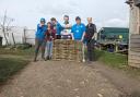 Attendees built a hurdle, which will be installed at Monkwood to safeguard apple trees