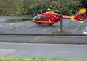 A woman is in a critical condition after an air ambulance landed on a supermarket car park in Blackpole, Worcester