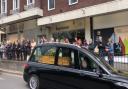 Crowds said goodbye to Martyn Moore who passed by Inspirations for one final time.