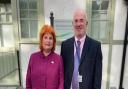 Cllr Tom Wells (pictured with Natalie McVey) raised concerns  on Tuesday. (Picture by Malvern Hills District Council)