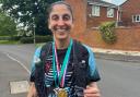 Charity staff member Emma Georgiou ran 56 miles in 24 hours in aid of Headway Worcestershire around the streets of Worcester
