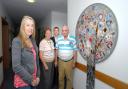 CREATIVE: Artist Victoria Harrison with St Richard’s Hospice volunteer Chris Brighton, Worcestershire County Council’s art officer Steve Wilson and patient John Parkin (38134001)