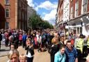 WORCESTER: The city's bustling High Street.