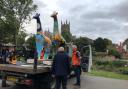 GOODBYE: The Worcester Stands art trail has come to an end and the giraffe sculptures will be ready for auction on October 11