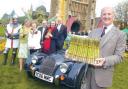 GREEN 'GRAS: The Lord Lieutenant of Worcestershire, front, at the launch of the Asparagus Festival.