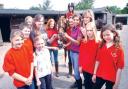 STABLES; Youngsters at Priors Court with the Sheila Evans and Jill Marston Cup. Picture by Nick Toogood. 22229801