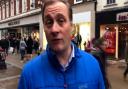 COUNCILLOR: City council leader Marc Bayliss confronting Britain First campaigners. Photo from YouTube