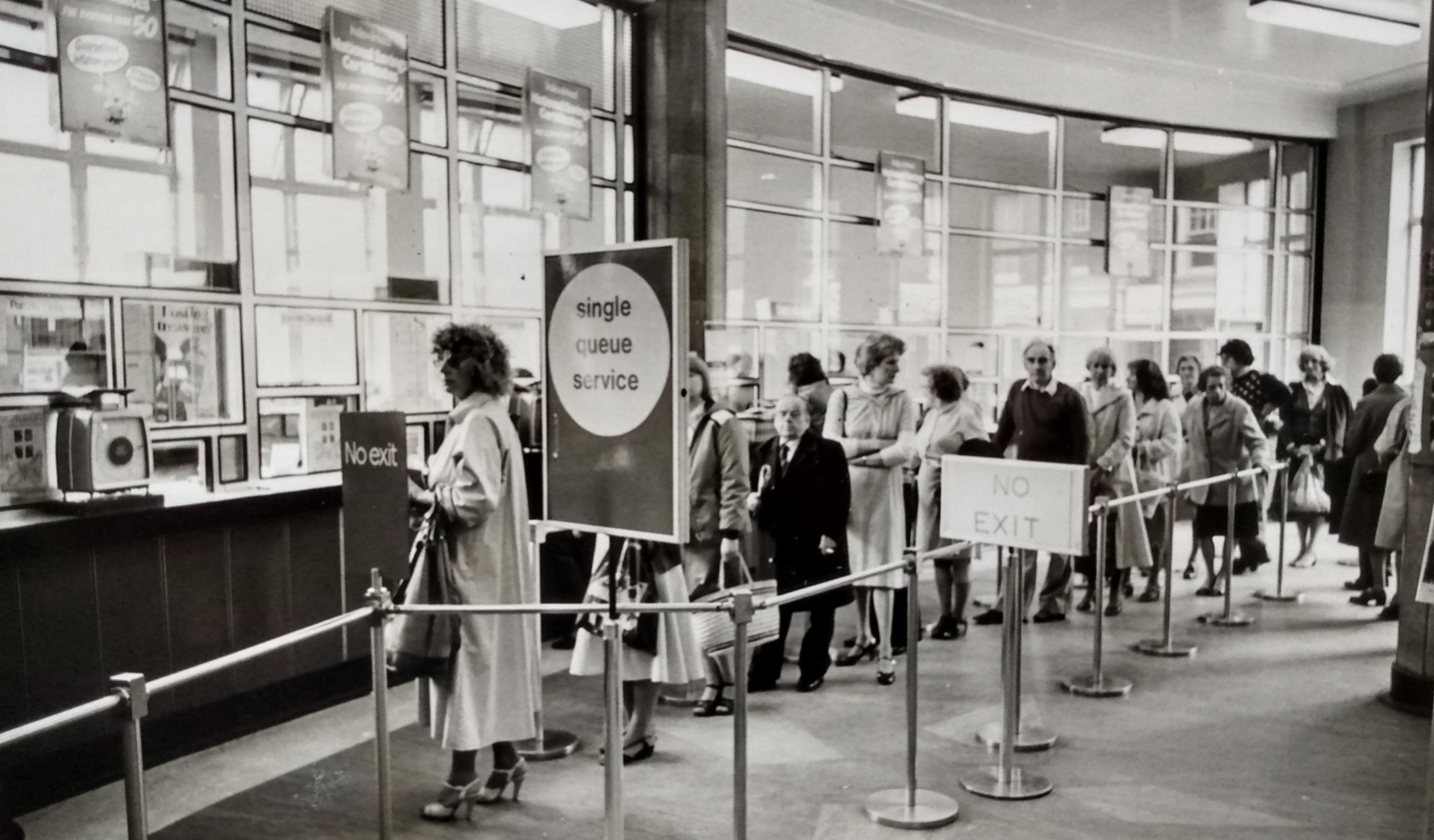 June 1981 and the special queuing system in operation at Worcester’s central post office. Some things never change...