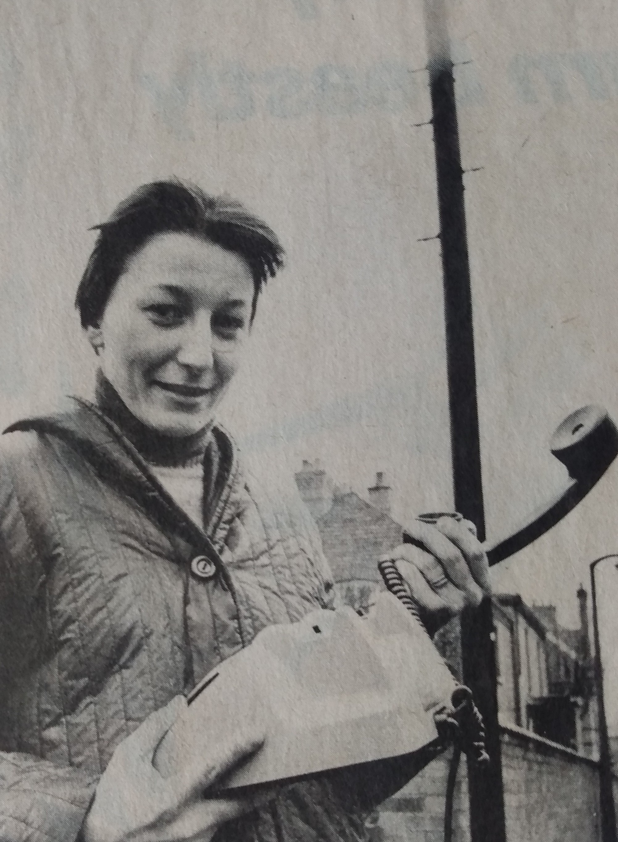 January 1981 and Anne Watt was told she faced a nine-month wait to have a phone connected. She is pictured, ironically, beside the telegraph pole a few yards from her front door