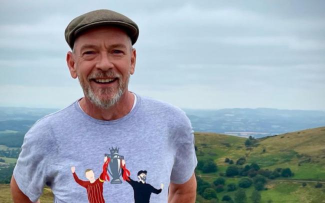 Adam Woodyatt, aka Eastenders' Ian Beale, has shared a picture of him on top of the Malvern Hills (Pic: Instagram/@adamwoodyatt)