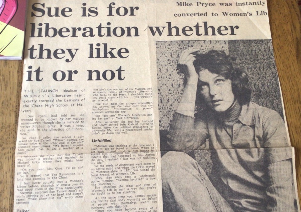 The newly formed Malvern and Worcester Group of the Women’s Liberation Movement speak to the Press in 1974