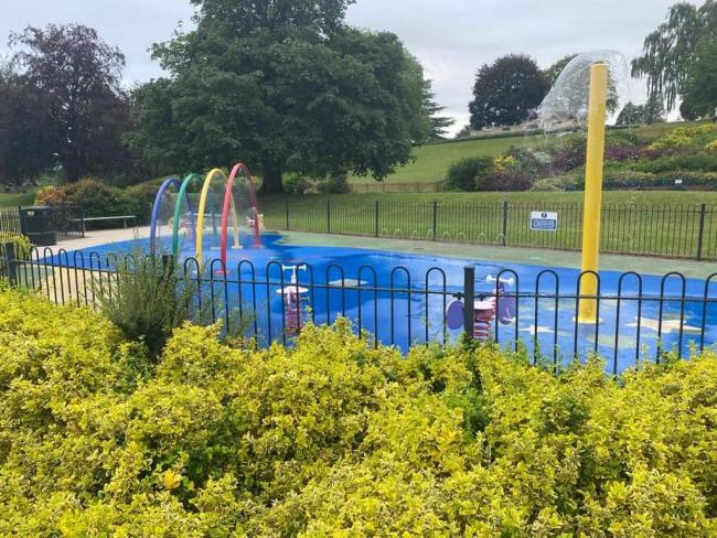 Closed: Abbey Park splashpad in Evesham. (Picture: Wychavon District Council)