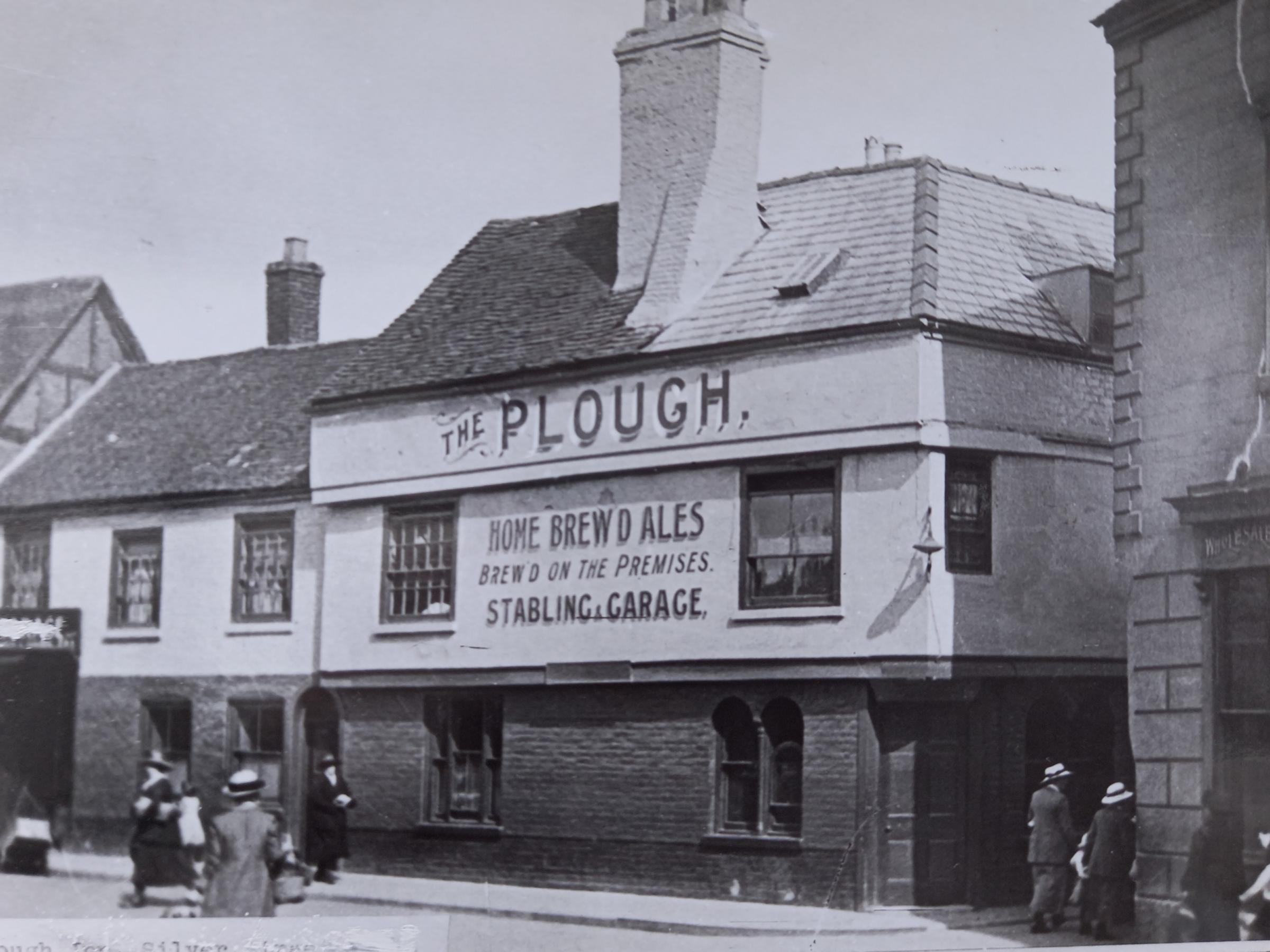 The Plough Inn, Silver Street, on a summer’s day in the 1930s. The 600-year-old pub fell victim to the City Walls Road scheme in the 1970s