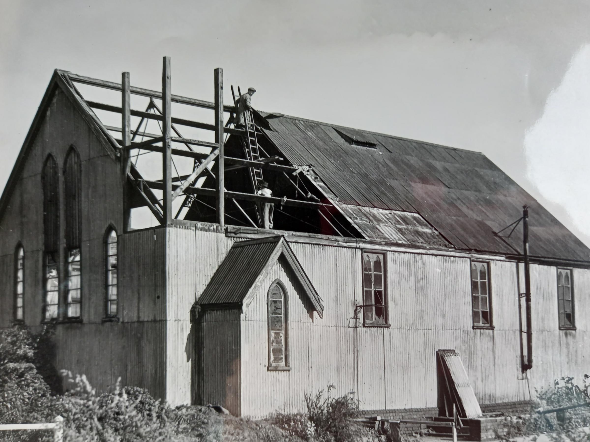 The Waterman’s Church being demolished in  September, 1951