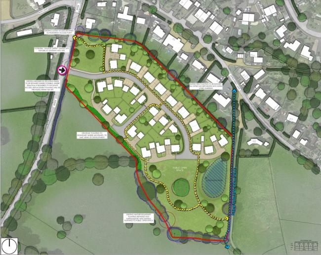 HOMES: The proposed layout of the homes off Upton Road in Callow End