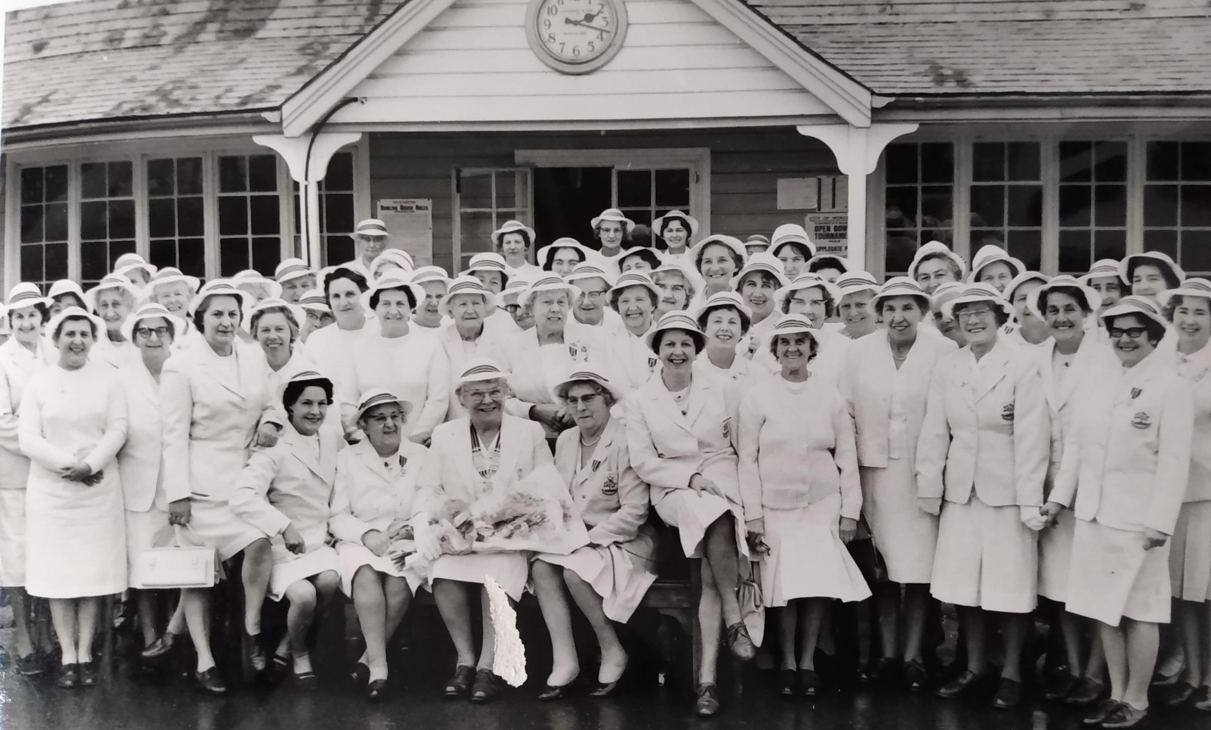 All the way back to May 1966 for this picture of the Worcestershire County Women’s Bowls president’s day