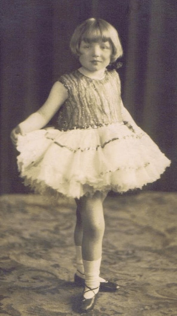 Doreen as a young dancer. She was the youngest ever to appear on stage in Worcester