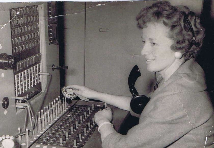 Doreen at Kays switchboard in the 1960s