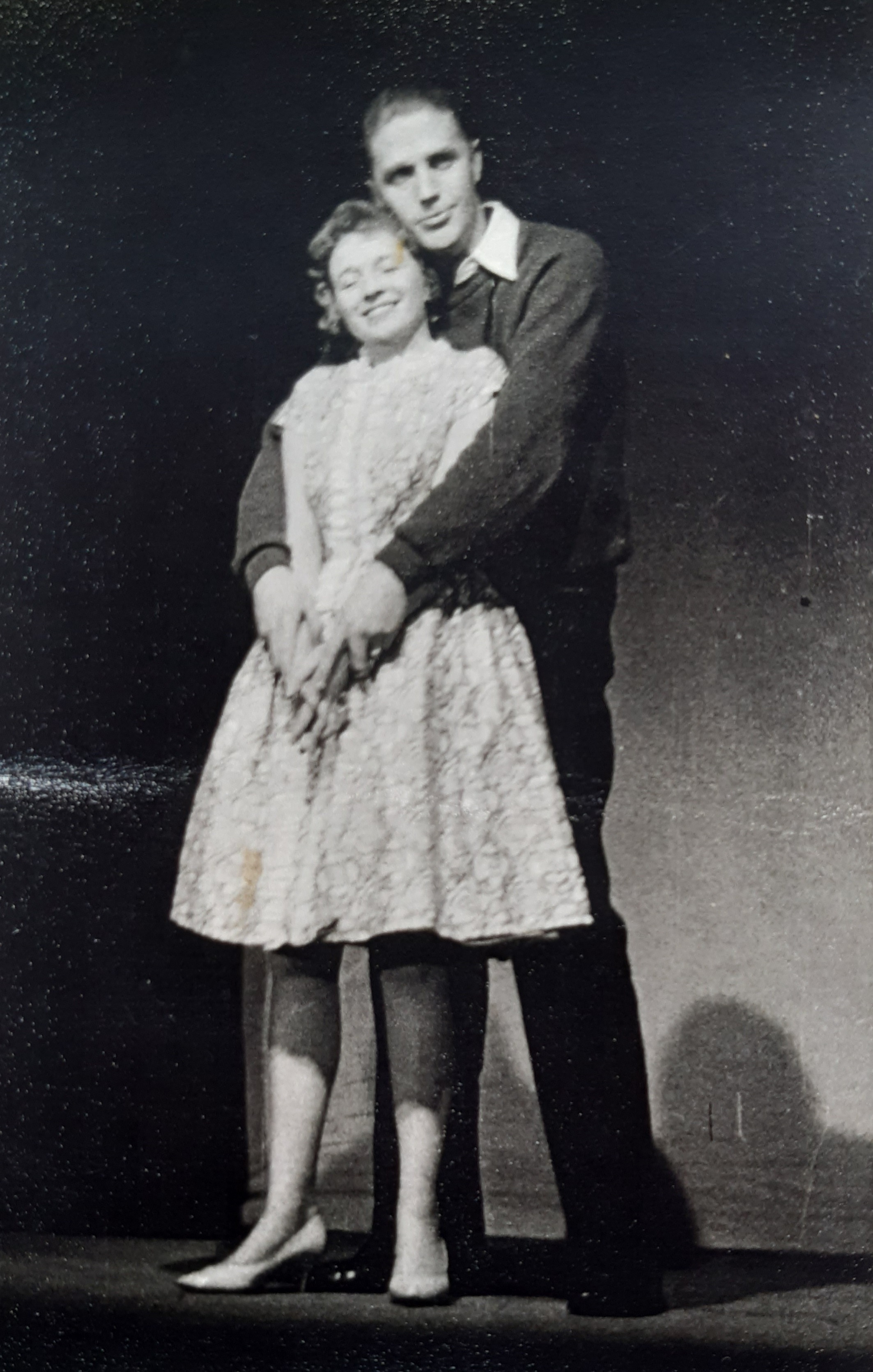 Doreen pictured with Robert Wilson in the 1956 St John’s Players production of Someone Waiting