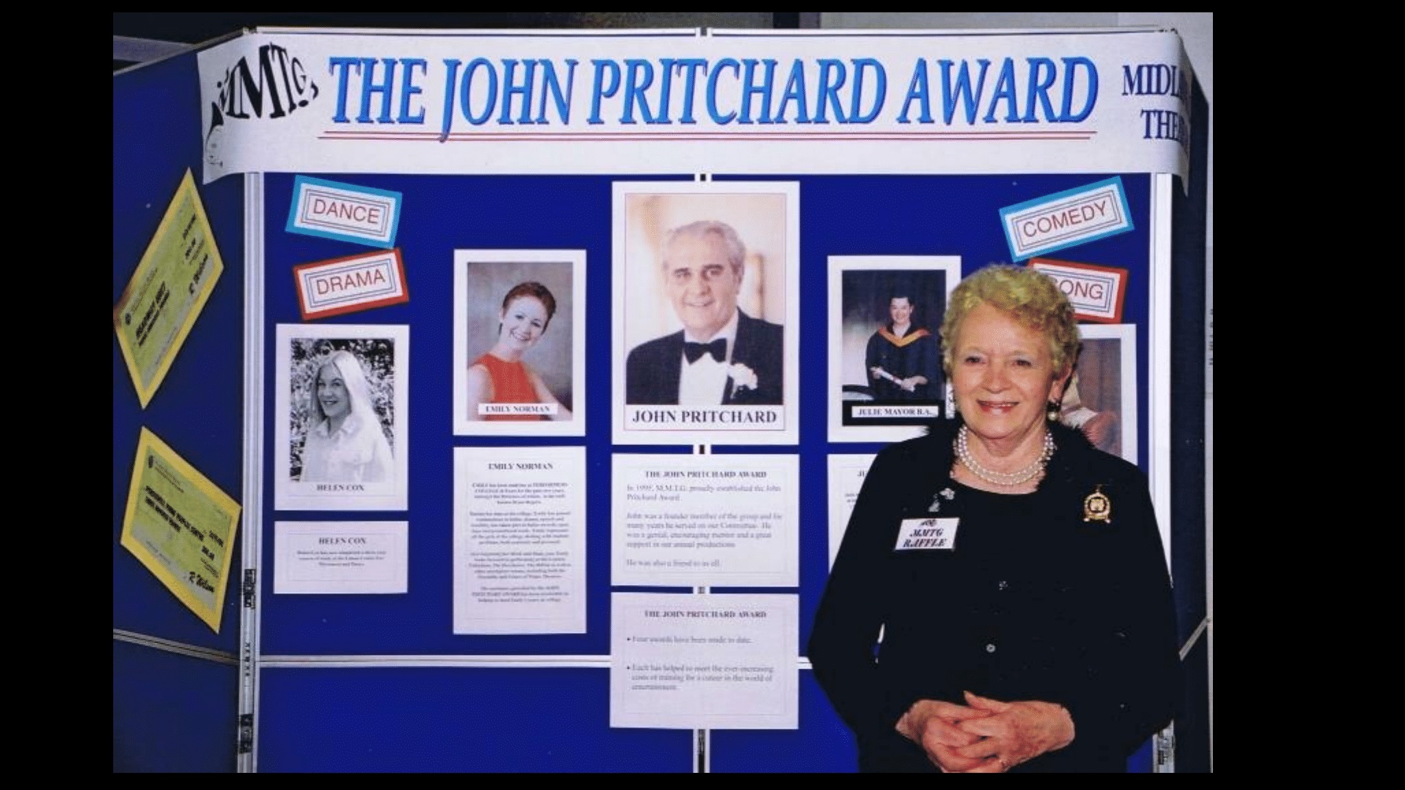 Doreen at the annual presentation of the John Pritchard Award at the MMTG