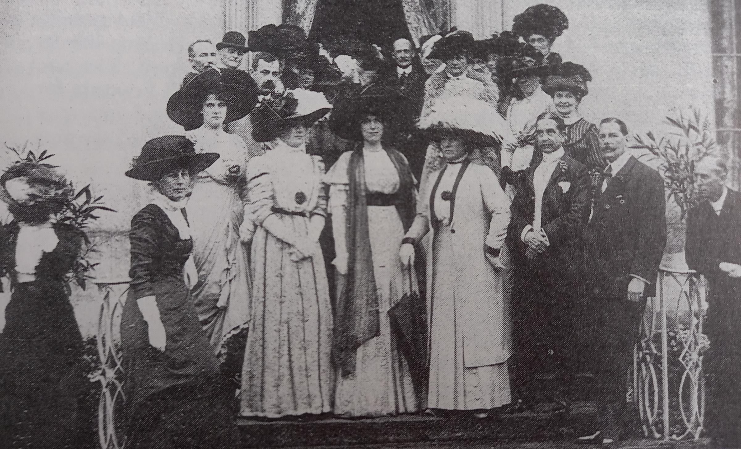 UPSTAIRS: A garden party at Croome Court in 1909. They carries their chins in the air